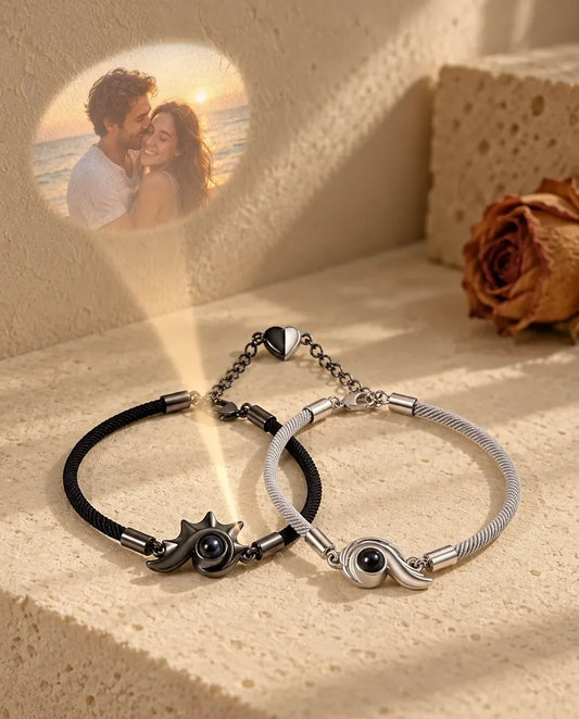 Bracelets Couple - projette la photo cachée sur un mur