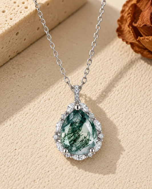 Collier Agate Mousse - vue de face