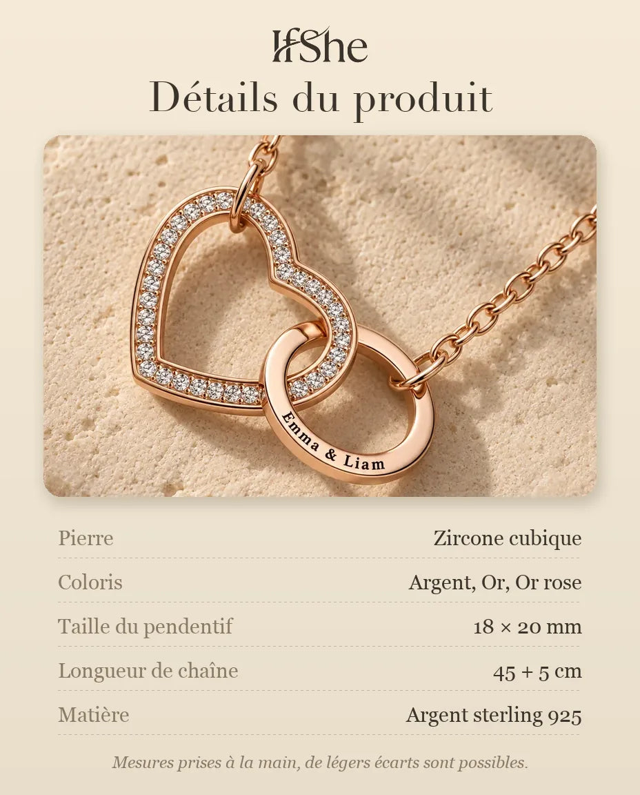 Collier Gravé - dimensions et matière