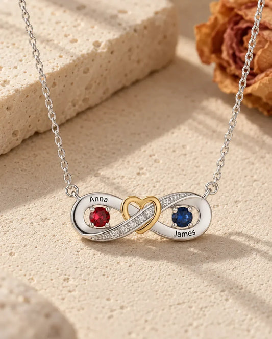 Collier Infini en Argent 925 - posé à plat