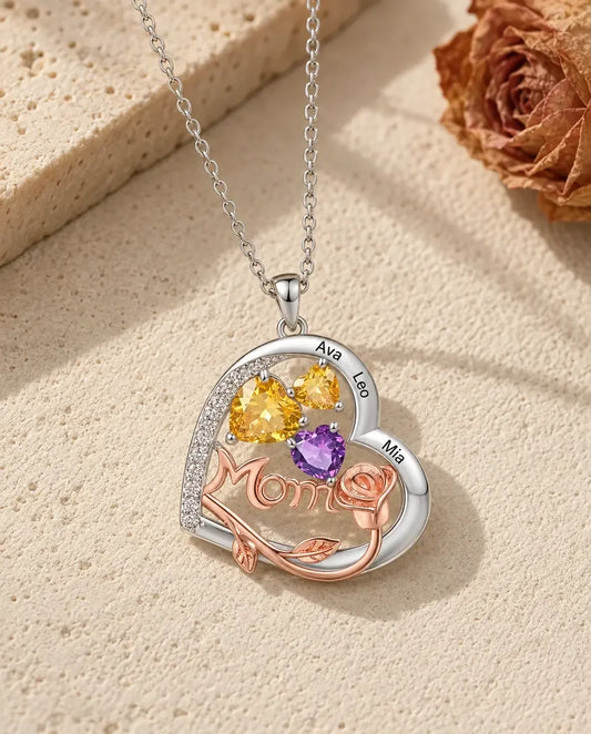 Collier Maman Personnalisé - posé à plat