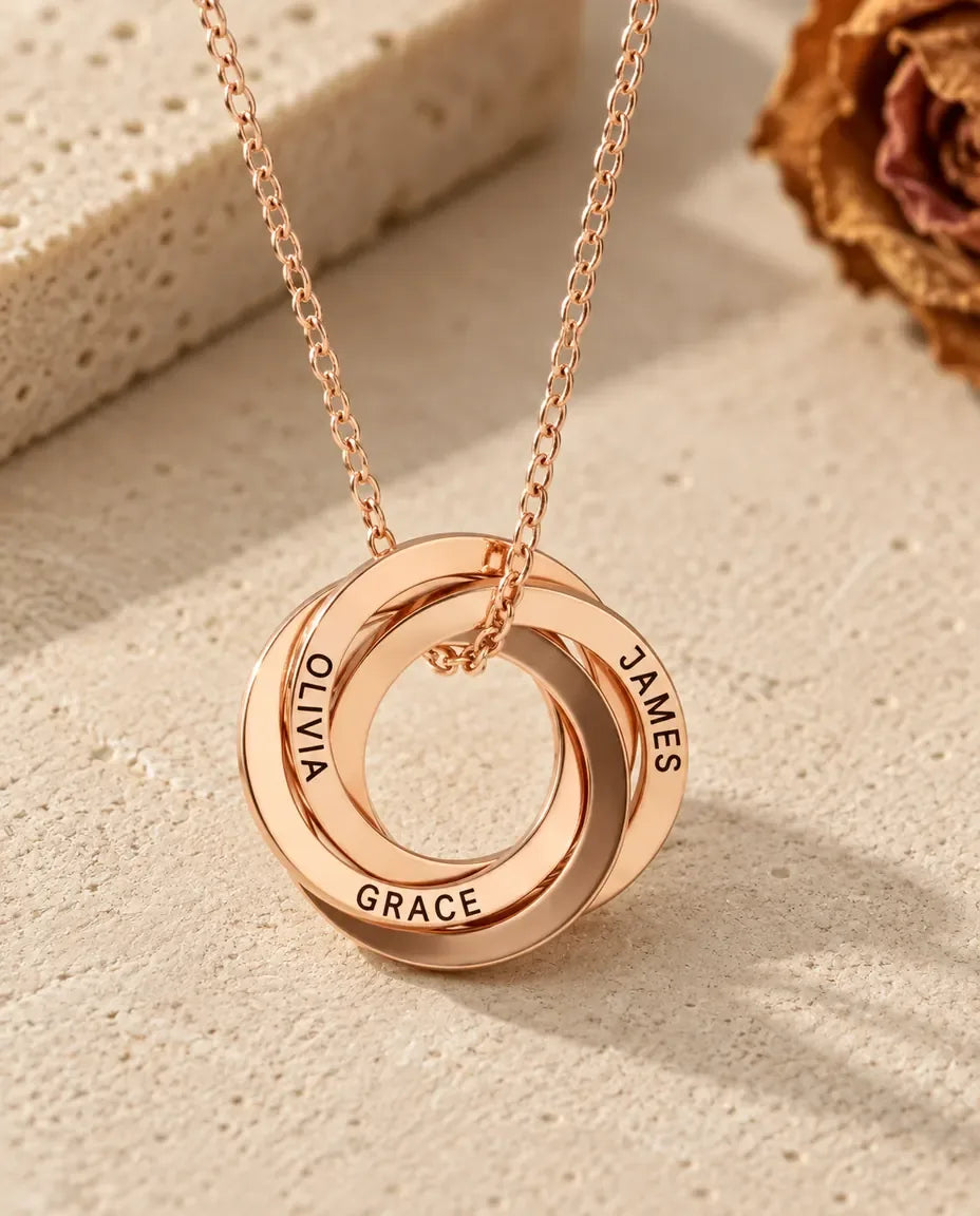 Collier Personnalisé - finition or rose