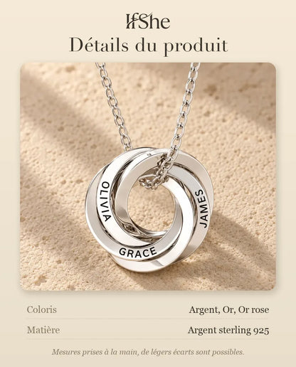 Collier Personnalisé - dimensions et matière