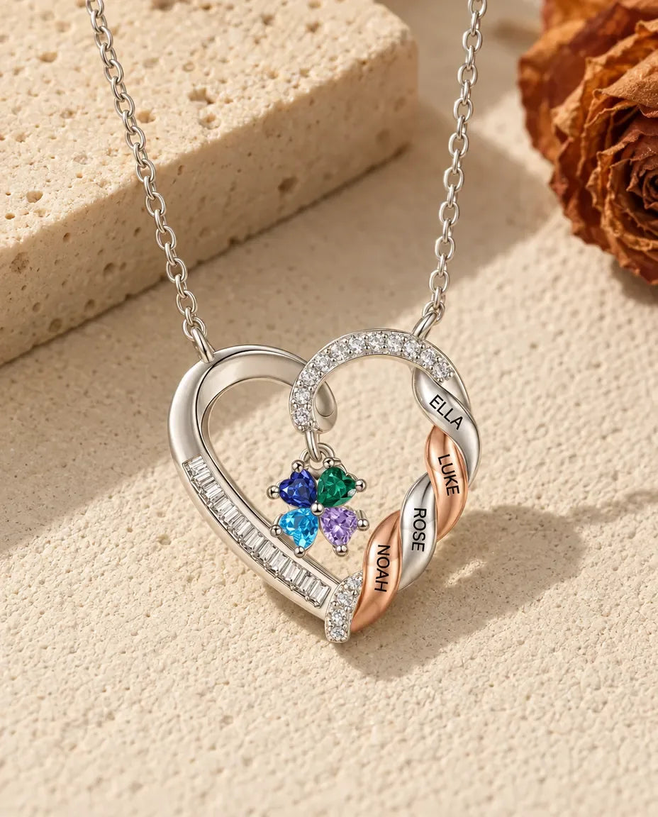 Collier Personnalisé - version à quatre prénoms