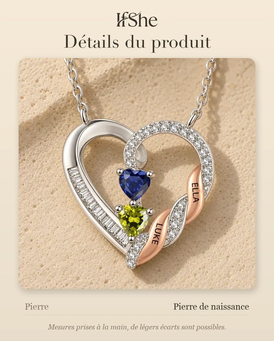 Collier Personnalisé - dimensions et matière