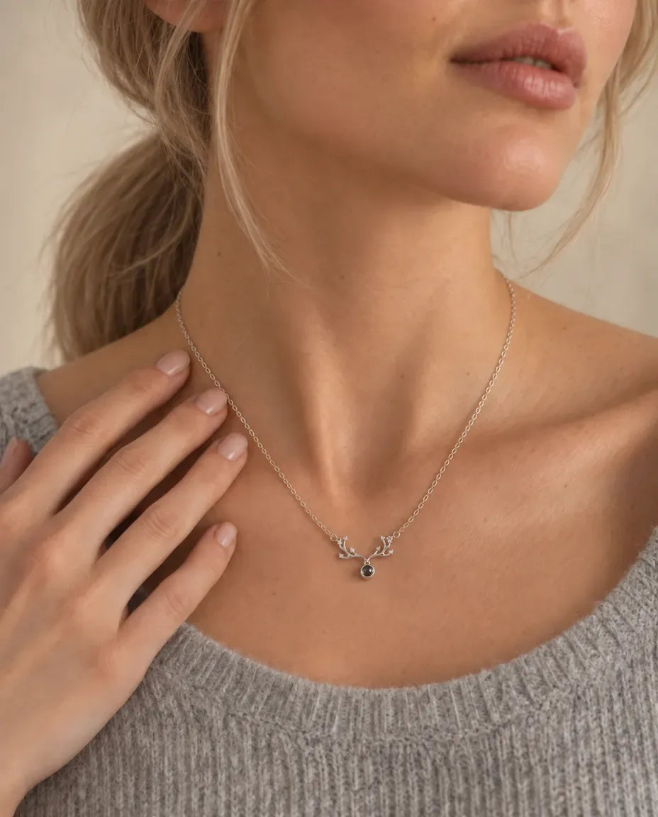 Collier avec Photo - porté par un mannequin