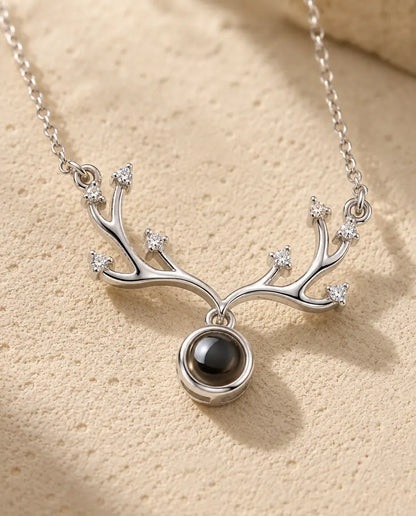 Collier avec Photo - gros plan du pendentif de projection