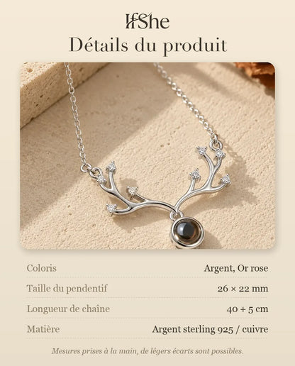 Collier avec Photo - dimensions et matière