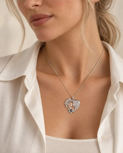 Collier avec Photo - porté par un mannequin