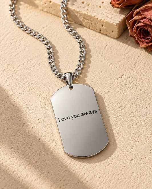 Dos de la plaque photo gravé Love you always