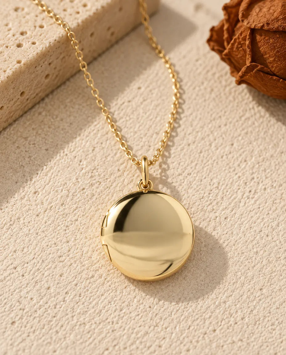 Collier avec Photo - finition or