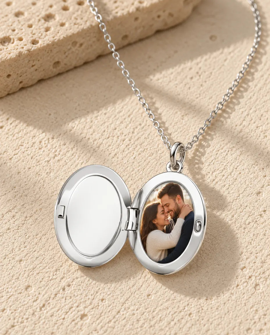 Collier avec Photo - ouvert, avec la photo à l intérieur