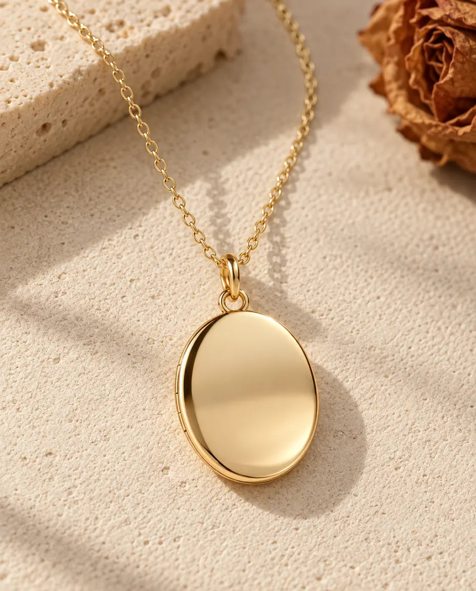 Collier avec Photo - finition or