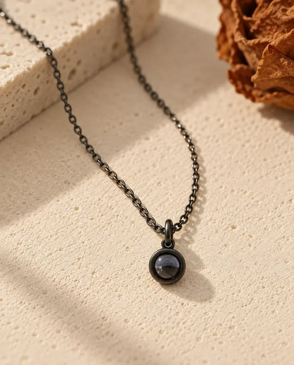 Collier avec Photo - finition noire