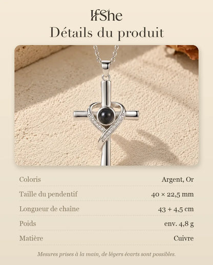 Collier Photo Projection - dimensions et matière