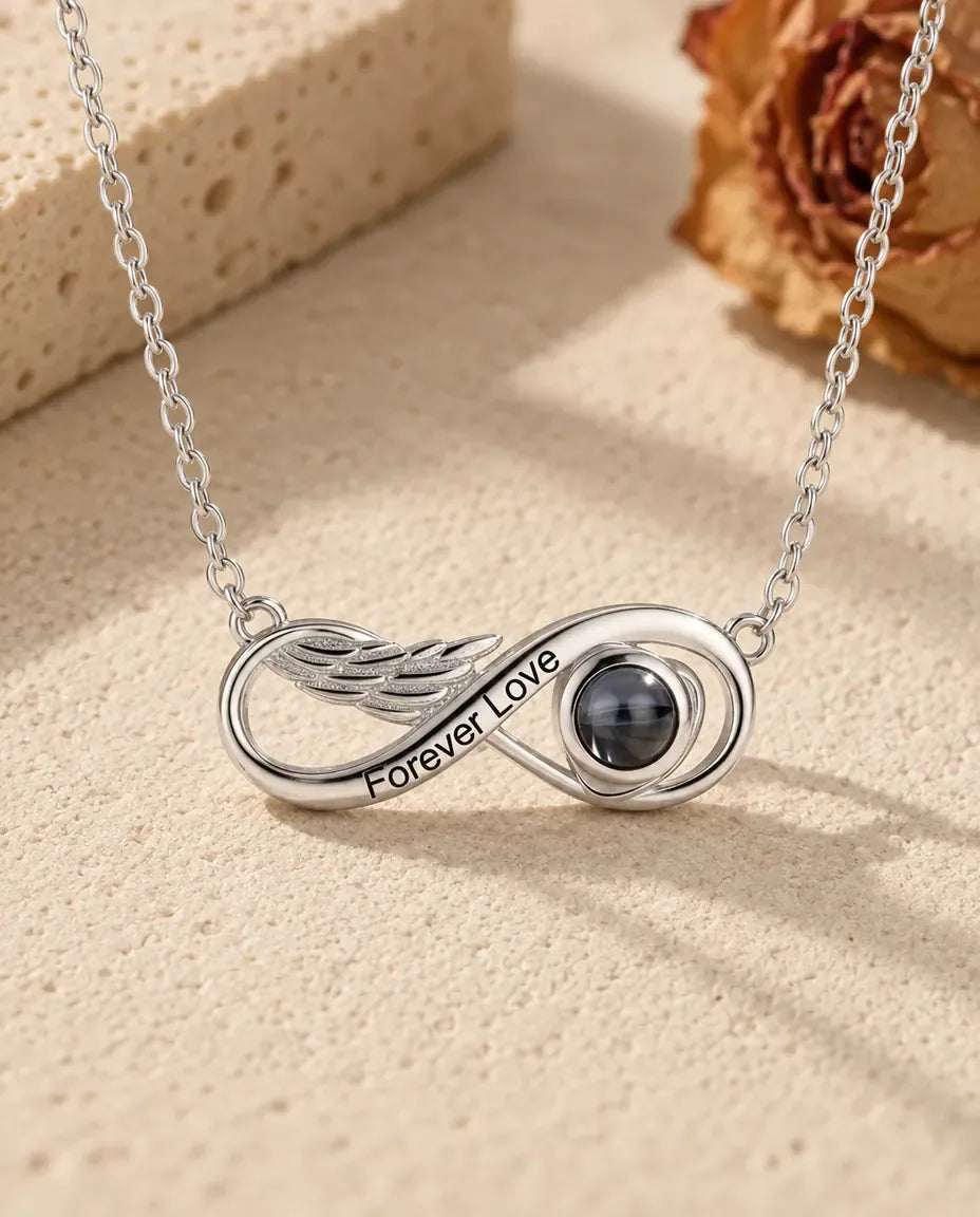 Collier Photo - vue de face en argent