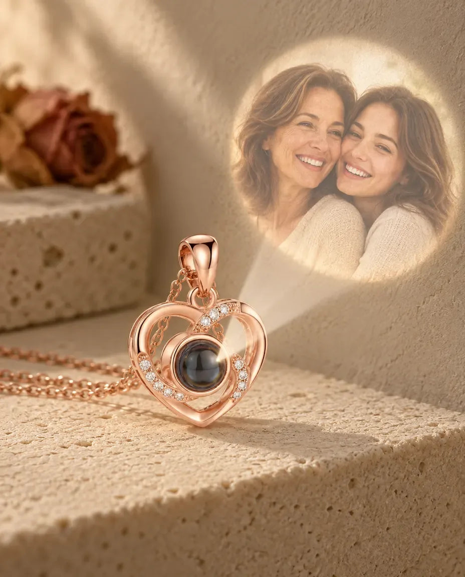 Collier avec Photo - projette la photo cachée sur un mur
