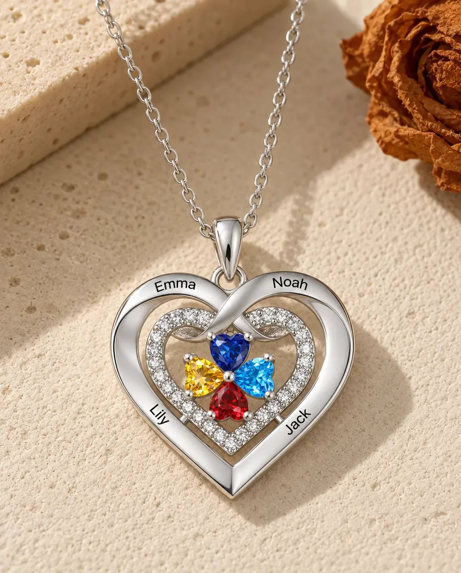 Collier Pierre de Naissance - vue de face en argent