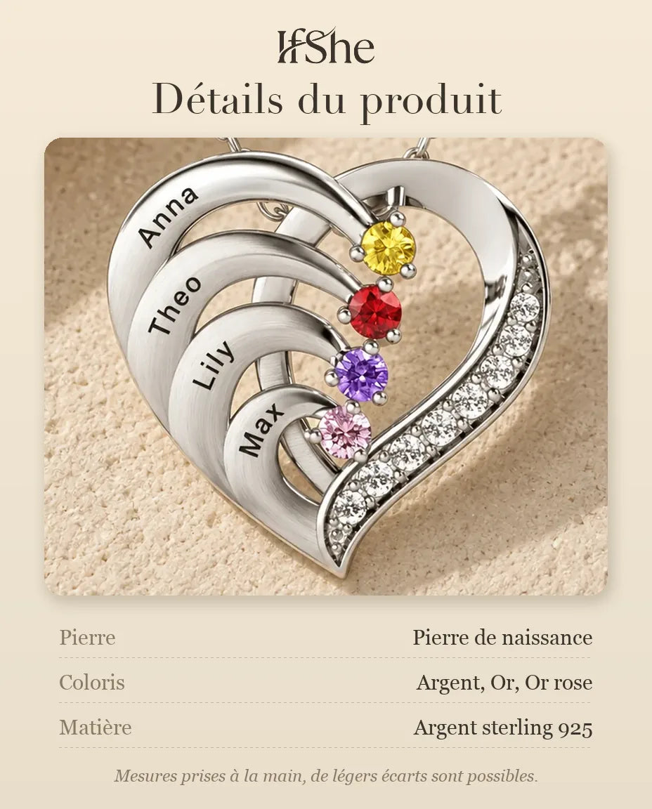 Collier Pierre de Naissance - dimensions et matière