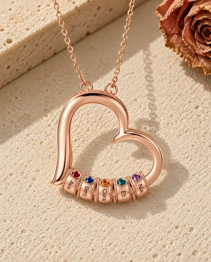 Collier Pierre de Naissance - finition or rose