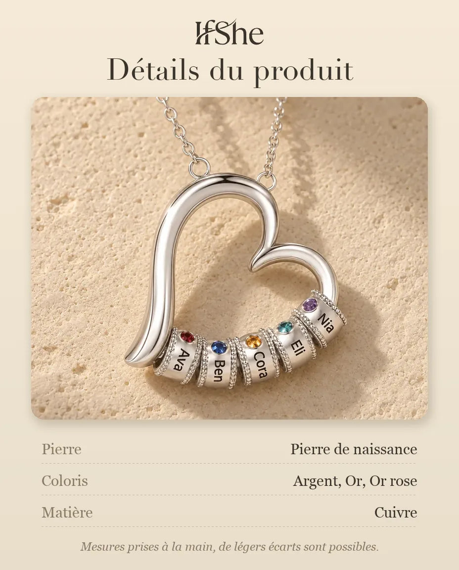 Collier Pierre de Naissance - dimensions et matière