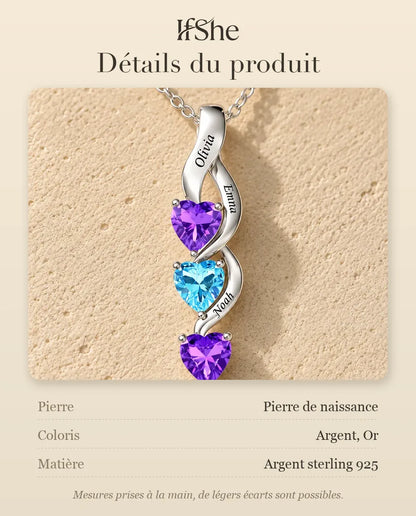 Collier Pierre de Naissance - dimensions et matière