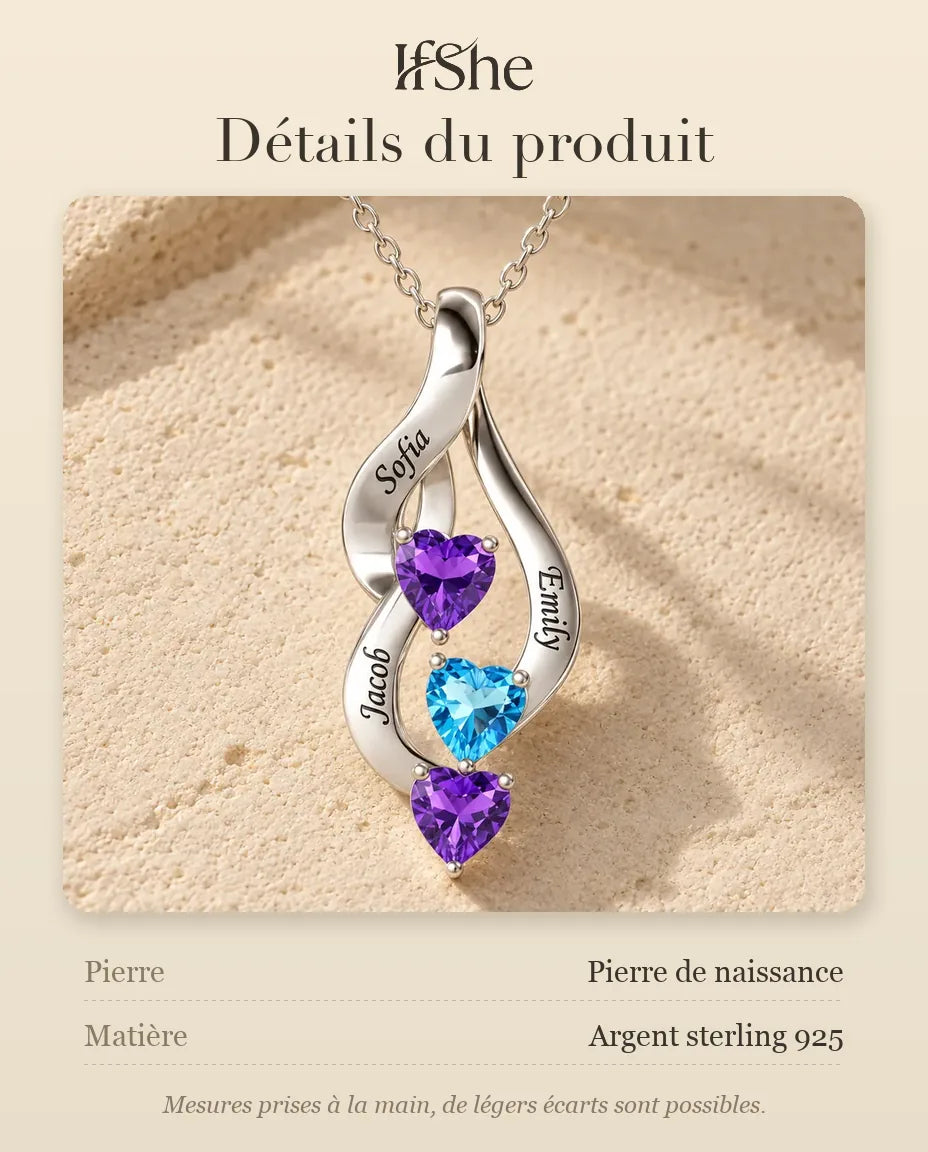 Collier Pierre de Naissance - dimensions et matière