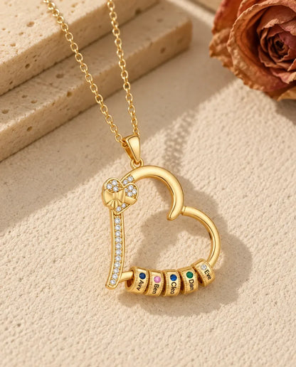 Collier Pierre de Naissance Famille - finition or