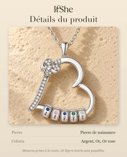 Collier Pierre de Naissance Famille - dimensions et matière