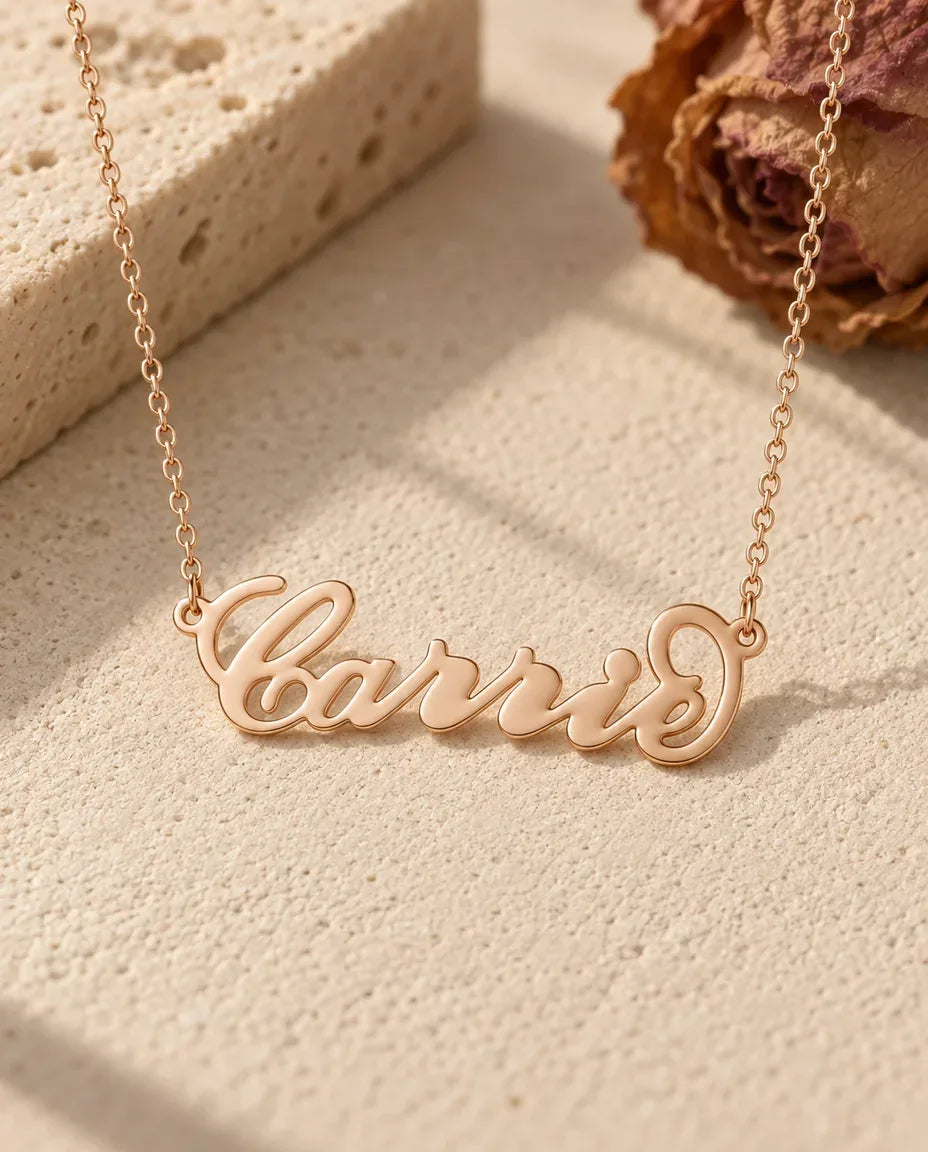 Collier Prénom - finition or rose