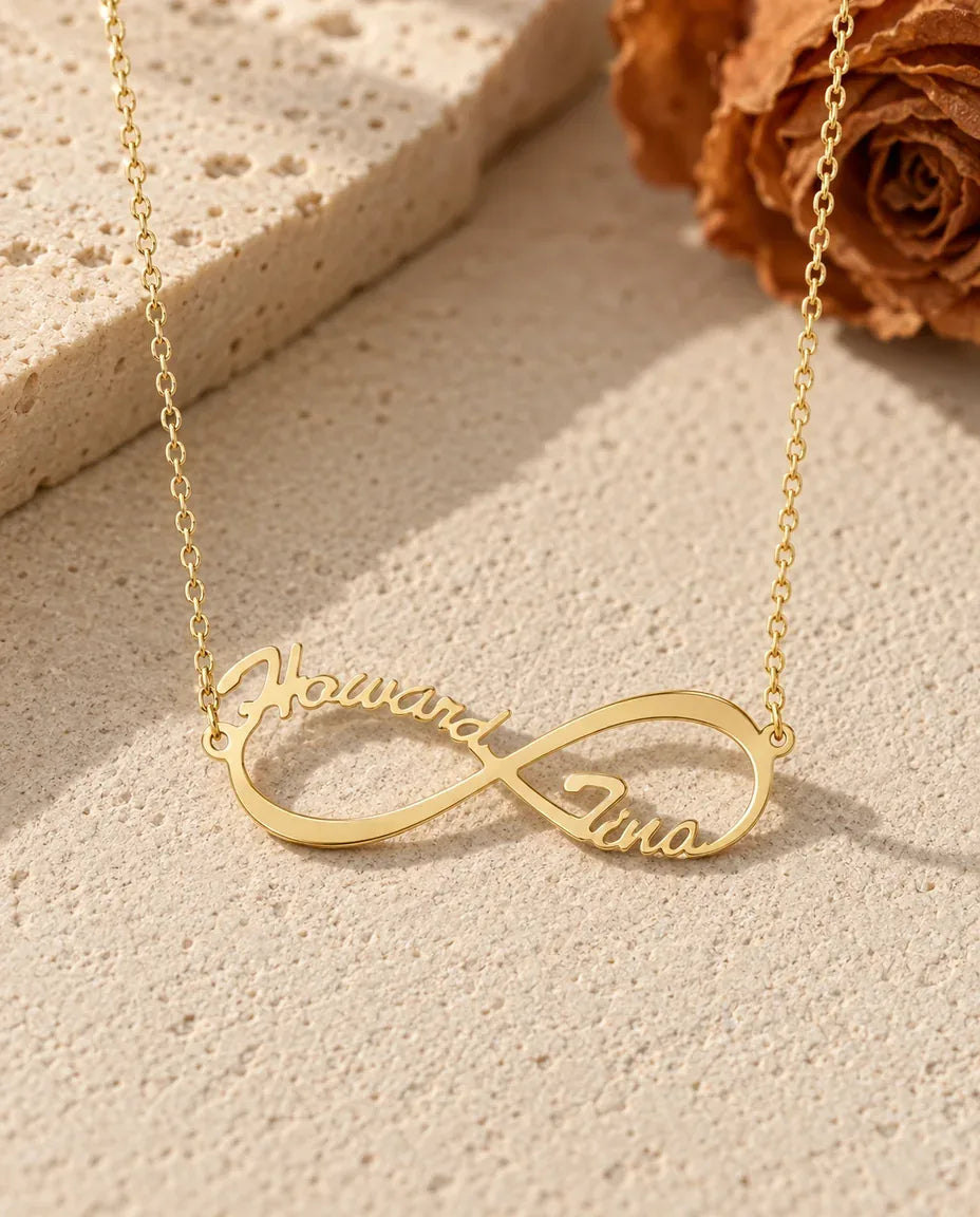 Collier Prénom Infini - finition or