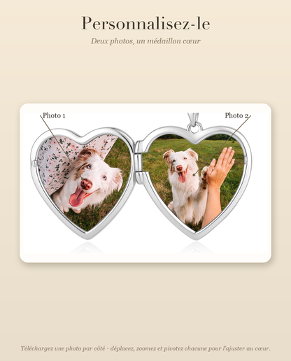 Guide de personnalisation du medaillon avec deux photos